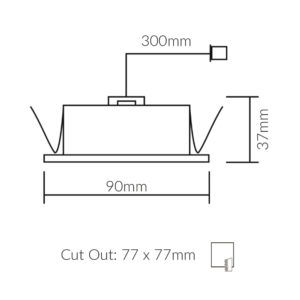 SQ LED WALL LT 3K C/W WHT & SILV FACE - MUST ADD DRIVER (D) - Image 2