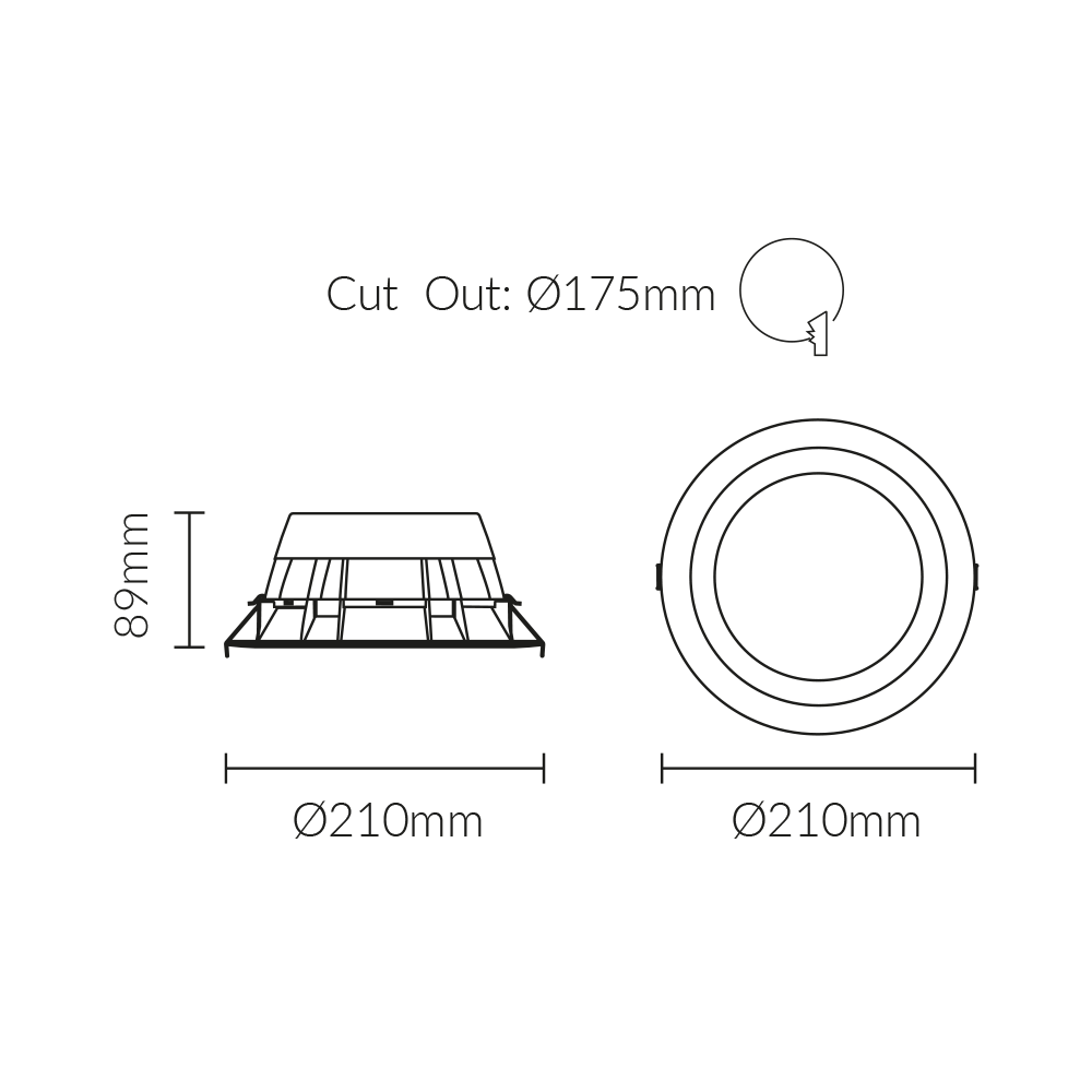 LED DOWNLIGHT 3K - MUST ADD DRIVER 14W, 20W OR 28W (D) - ANL Lighting