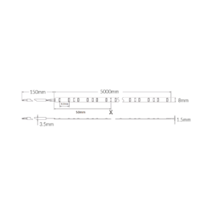 LED FLEX STRIP 24V DC WARM WH 24W/M IP54 Q COATING (D) - Image 2