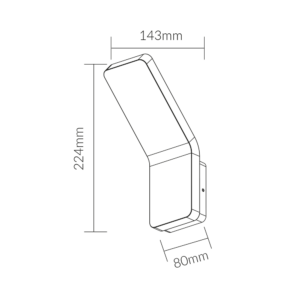 6W LED EXT WALL LT "UP" SILV (D) - Image 2