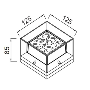 6W LED WALL LIGHT BLACK 3K TEMPERED GLASS IP54 (D) - Image 2