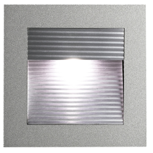 SQ RECESS 1.2W/3W LED WALL LT 4K - SILV TRIM (D) - Image 1