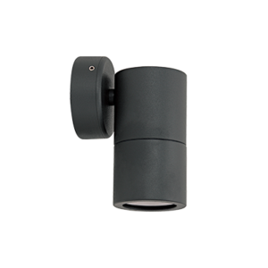 DOWN FACING WALL LIGHT BLACK FINISH WITH GU10 BASE WITH 3CCT LAMPS INSTALLED