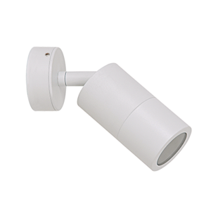 ADJUSTABLE DOWN FACING WALL LIGHT WHITE FINISH WITH GU10 BASE WITH 3CCT LAMPS INSTALLED