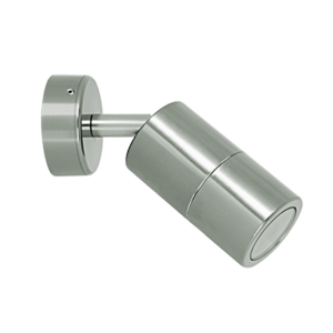 ADJUSTABLE DOWN FACING WALL LIGHT TITANIUM FINISH WITH GU10 BASE WITH 3CCT LAMPS INSTALLED