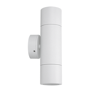 UP AND DOWN WALL LIGHT WHITE FINISH WITH GU10 BASE WITH 3CCT LAMPS INSTALLED