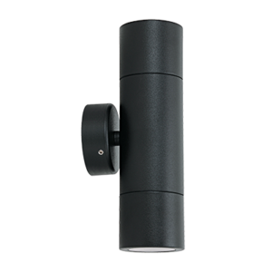 UP AND DOWN WALL LIGHT BLACK FINISH WITH GU10 BASE WITH 3CCT LAMPS INSTALLED