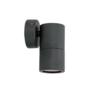 DOWN FACING WALL LIGHT BLACK FINISH WITH GU10 BASE WITH 3CCT LAMPS INSTALLED