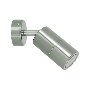 ADJUSTABLE DOWN FACING WALL LIGHT TITANIUM FINISH WITH GU10 BASE WITH 3CCT LAMPS INSTALLED