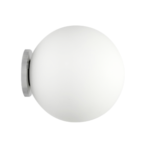WALL LIGHT ALUMINUM BASE + GLASS BALL 80MM DIA G9 BASE