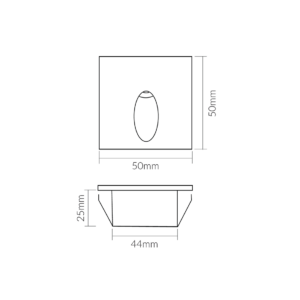 1W SQUARE SLOT WHITE WALL LIGHT - Image 3